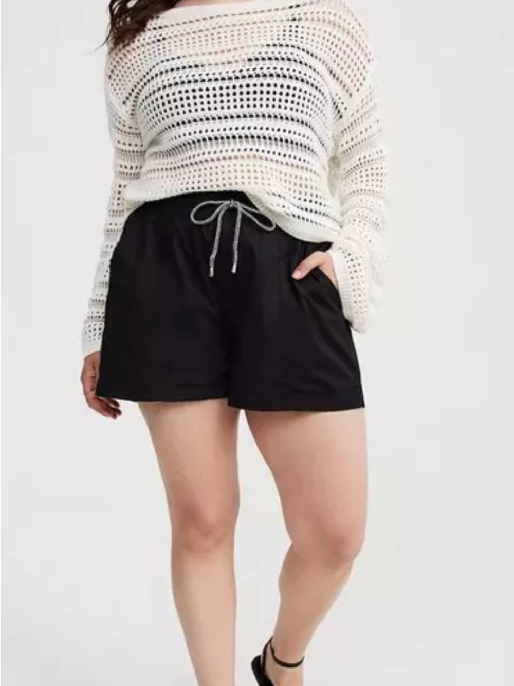 NWOT TORRID BLACK Pull-On High-Rise Yacht Short SIZE 2X